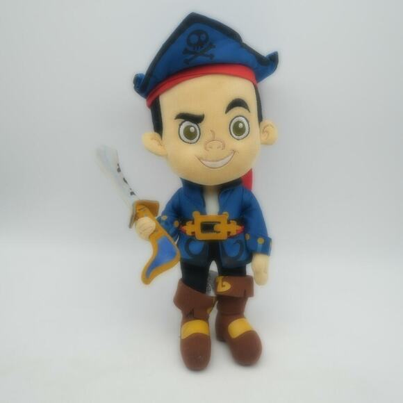 Disney Store JAKE the Pirate 14" Plush Doll Jake and the Neverland Pirates - Picture 1 of 5